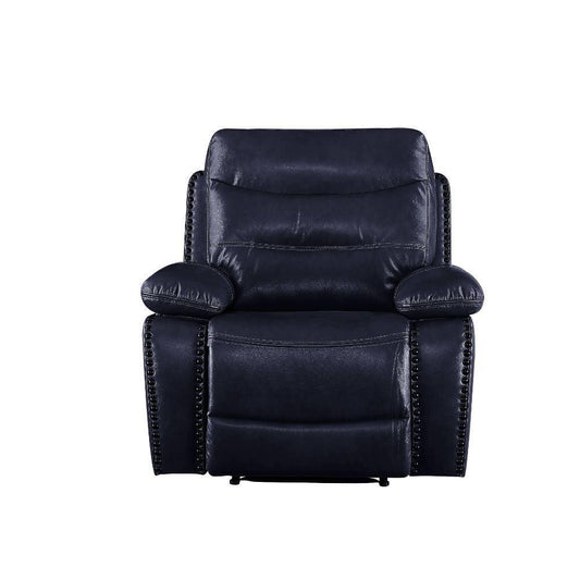 Aashi Recliner (Power Motion) - Navy Leather-Gel Match