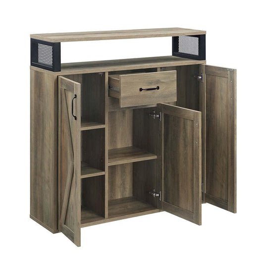 Abiram Server, Rustic Oak Finish