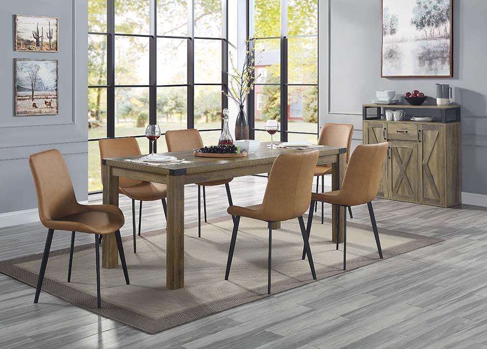 Abiram Server, Rustic Oak Finish