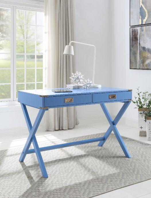 Amenia Writing Desk, Blue Finish