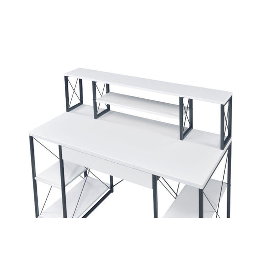 Amiel Writing / Music Recording Studio Desk, White & Black
