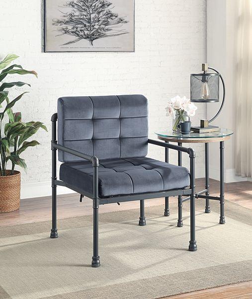 Brantley Chair, Gray Velvet