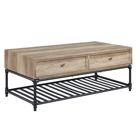 Brantley Coffee Table, Oak & Sandy Black