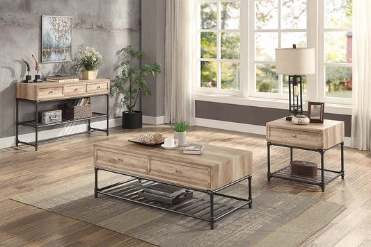 Brantley Coffee Table, Oak & Sandy Black