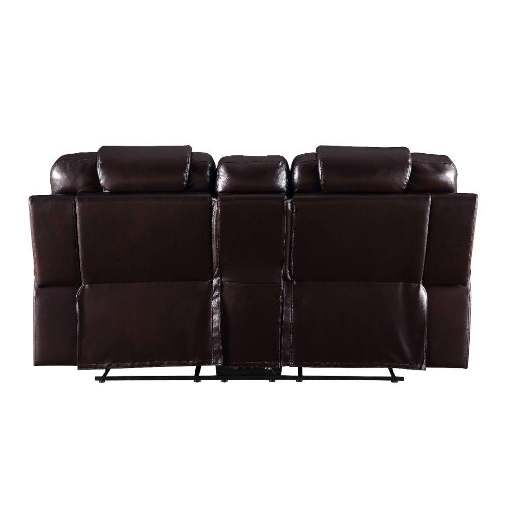 Braylon Motion Loveseat w/Console, Brown