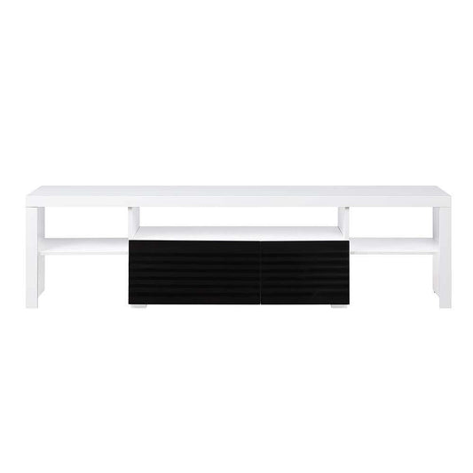 Buck II TV Stand, White & Black