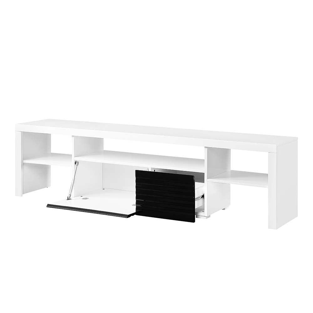 Buck II TV Stand, White & Black
