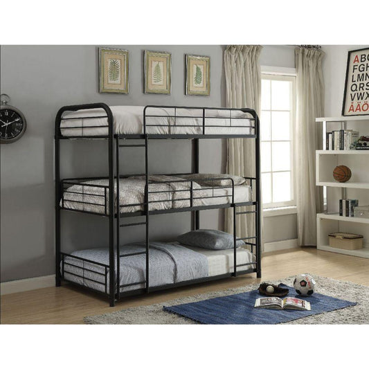 Cairo Triple Full Bunk Bed, Black