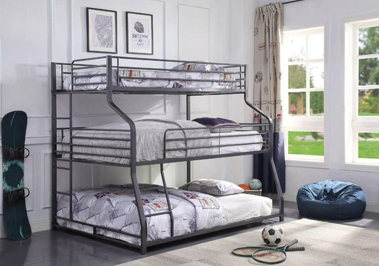 Caius II Twin/Full/Queen Bunk Bed, Gunmetal