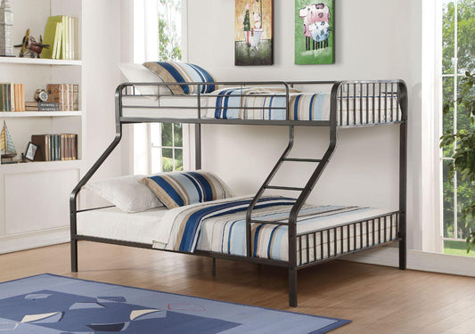 Caius Twin XL/Queen Bunk Bed, Gunmetal