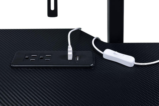 Canzi Gaming Table w/USB Port, Black