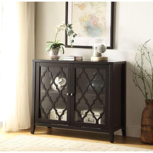 Ceara Console Cabinet, Black Finish