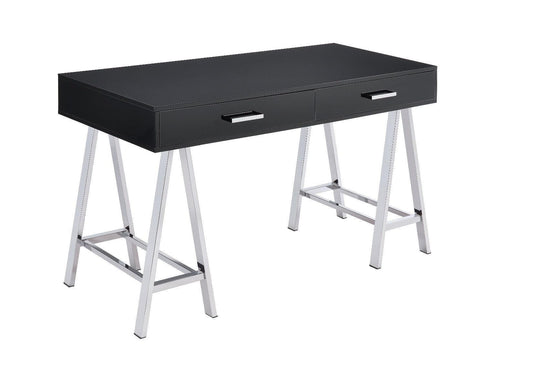 Coleen Writing Desk w/ USB, Black