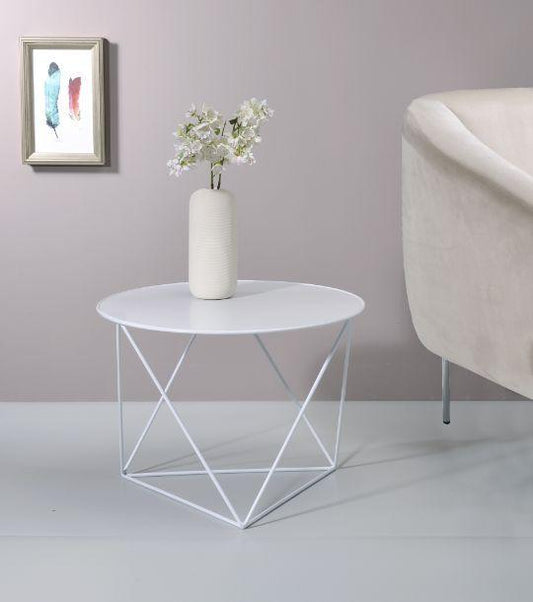 Epidia Accent Table, White