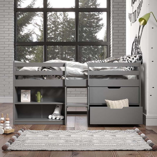 Fabiana Twin Loft Bed w/Storage