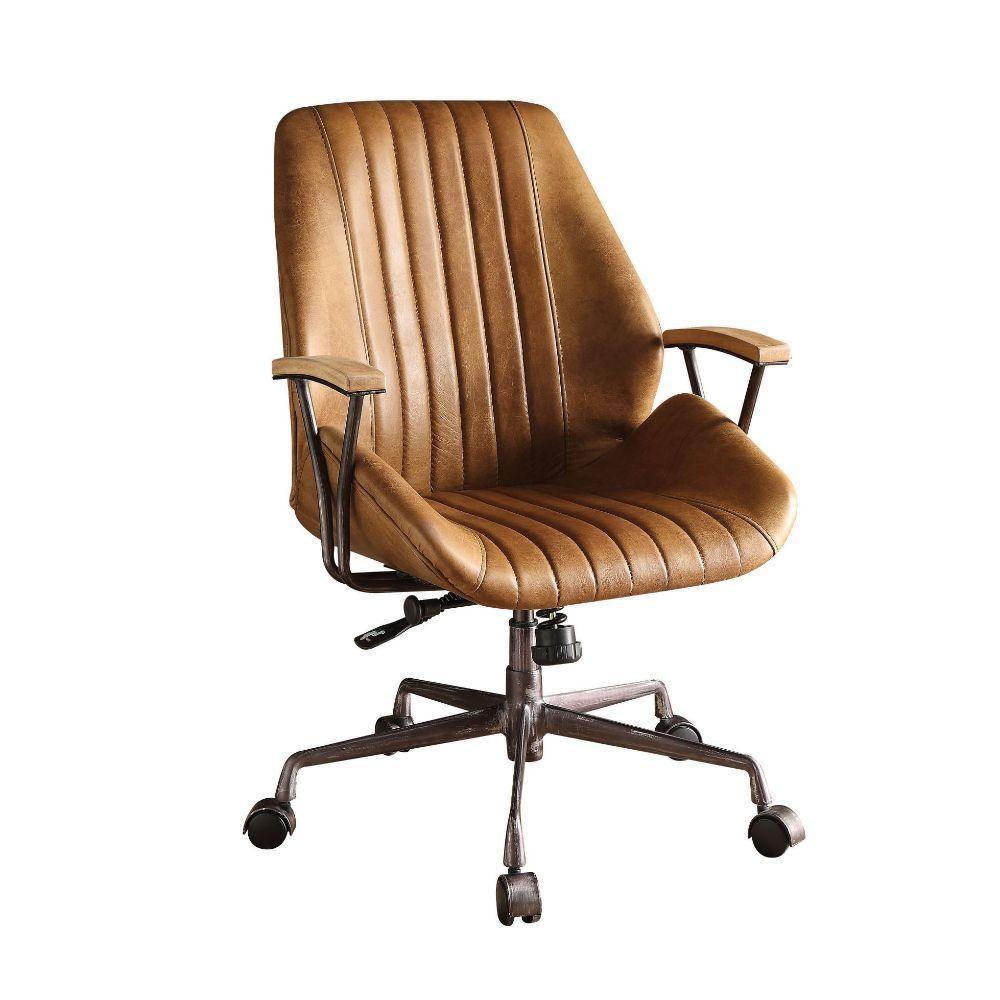 Hamilton Office Chair, Coffee Top Grain Leather