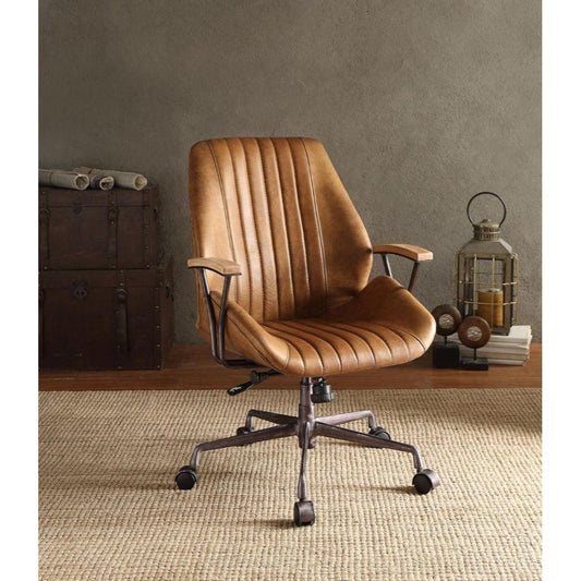 Hamilton Office Chair, Coffee Top Grain Leather