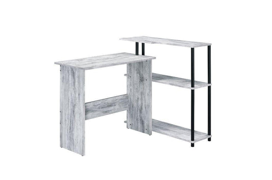 Ievi Writing Desk, Antique White & Black