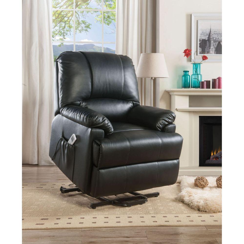 Ixora Recliner w/Power Lift & Massage, Black