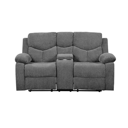 Kalen Motion Loveseat w/Console, Gray