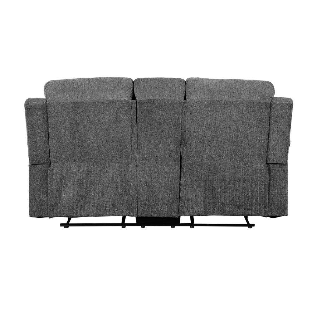 Kalen Motion Loveseat w/Console, Gray