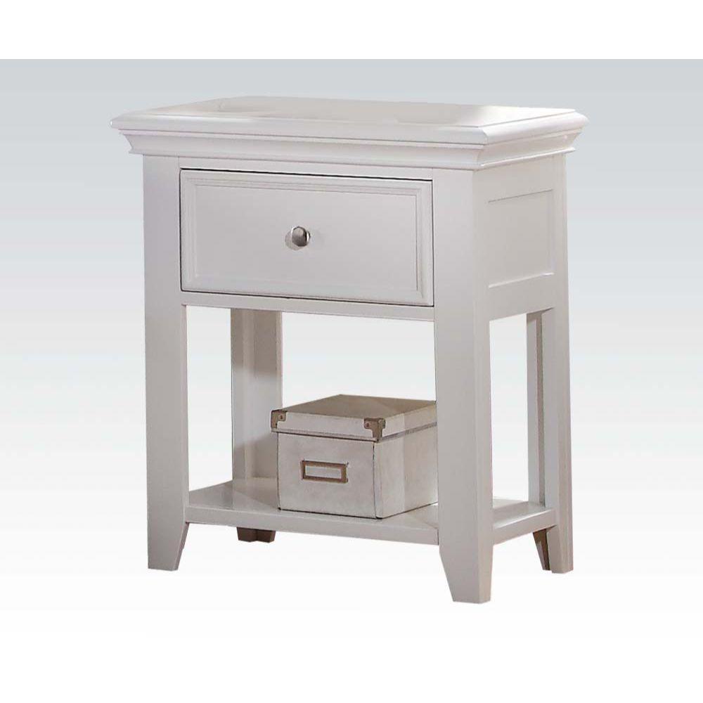 Lacey Nightstand 1 Drw, White