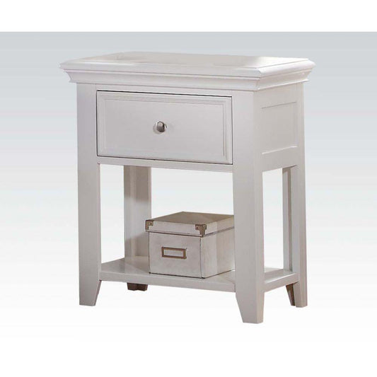 Lacey Nightstand 1 Drw, White