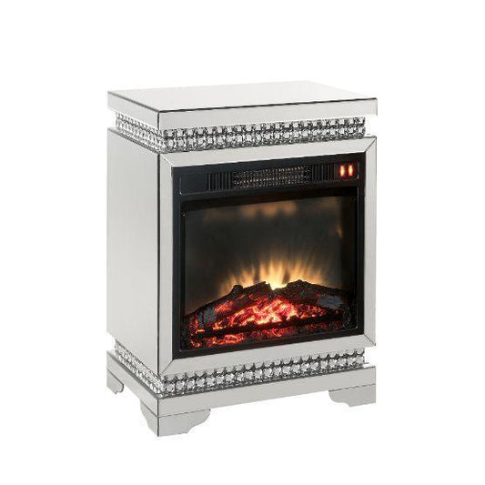 Lotus Fireplace, Mirrored