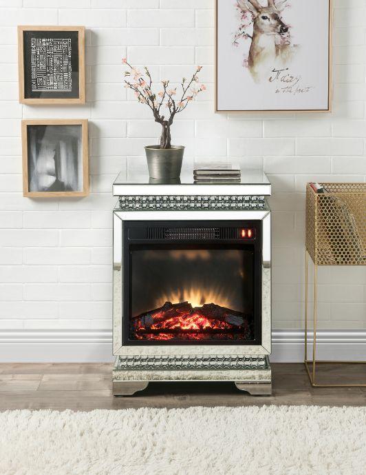 Lotus Fireplace, Mirrored