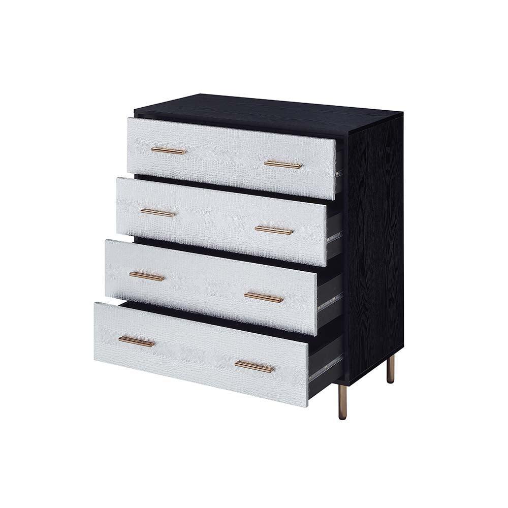 Myles Chest, Black & Silver