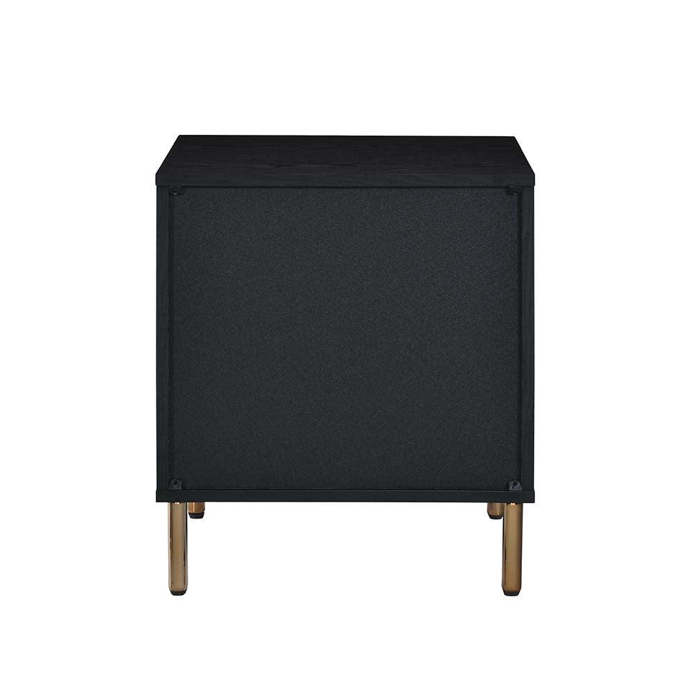 Myles Nightstand, Black & Silver
