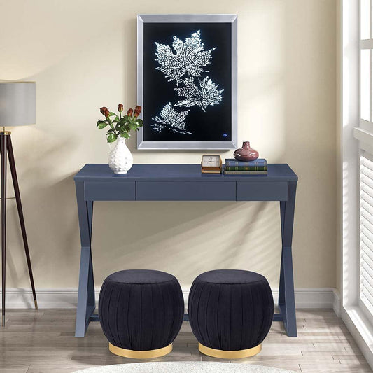 Nalo Console Table, Charcoal Finish