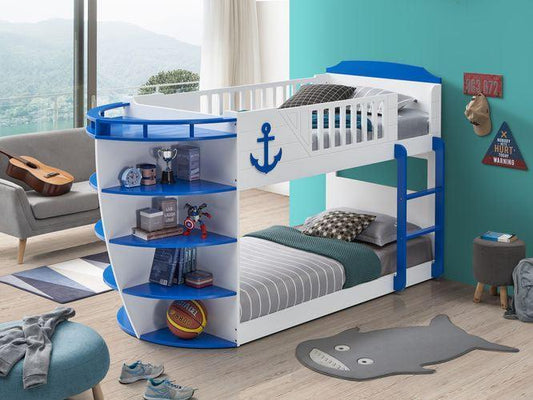 Neptune Twin/Twin Bunk Bed, Blue