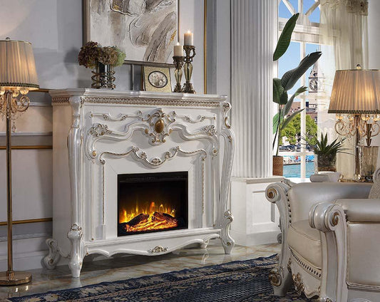 Picardy Fireplace, Pearl Finish
