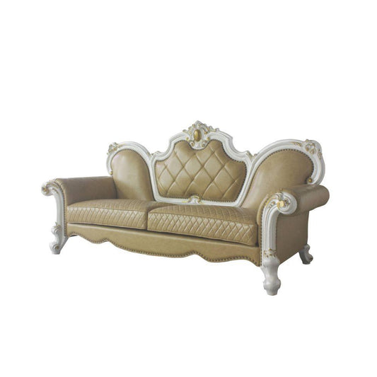 Picardy Sofa w/5 Pillows, Antique Pearl