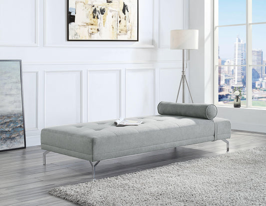 Quenti Sofa Bed w/Pillow, Gray Melange Velvet