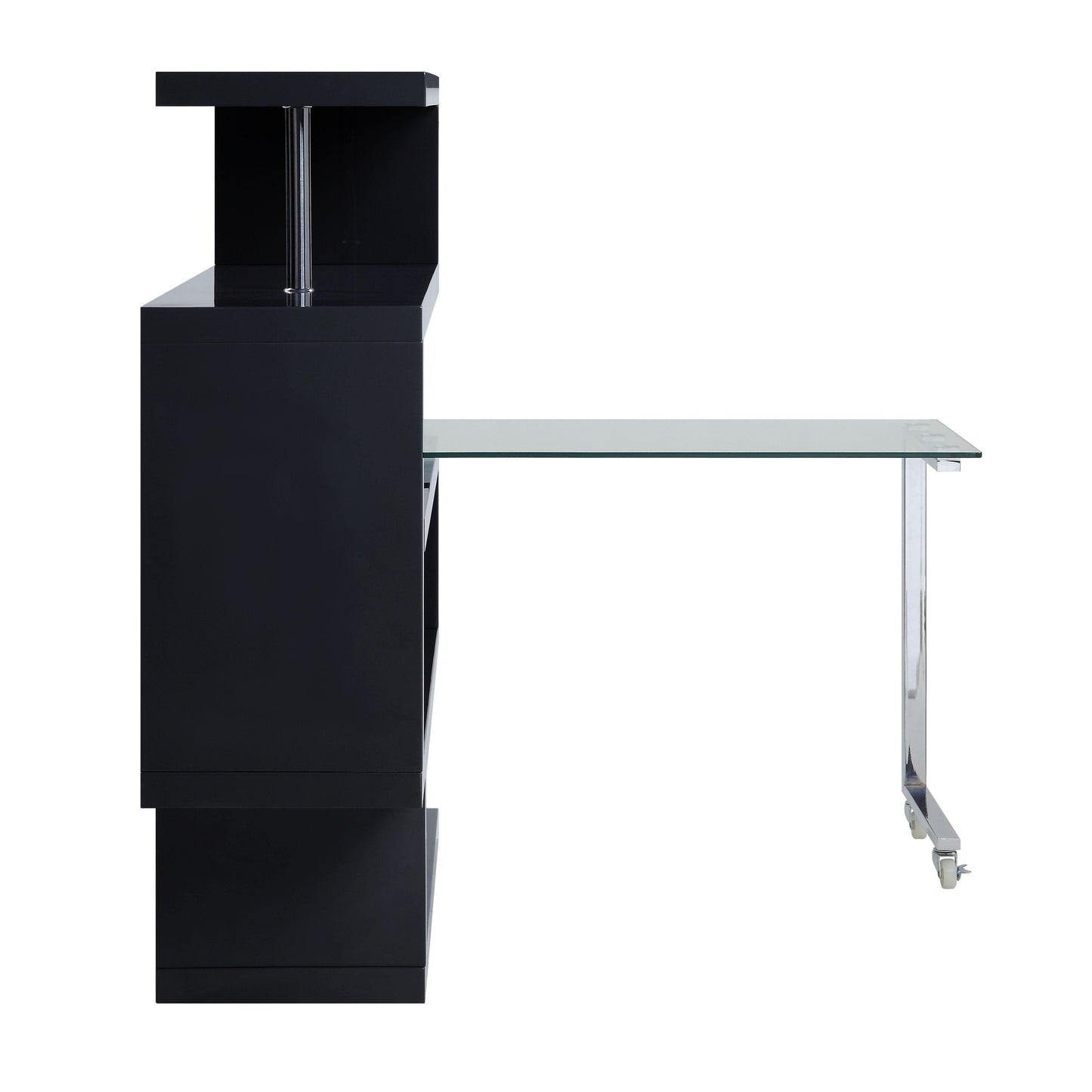 Space-saving Writing Desk w/Shelf, Black