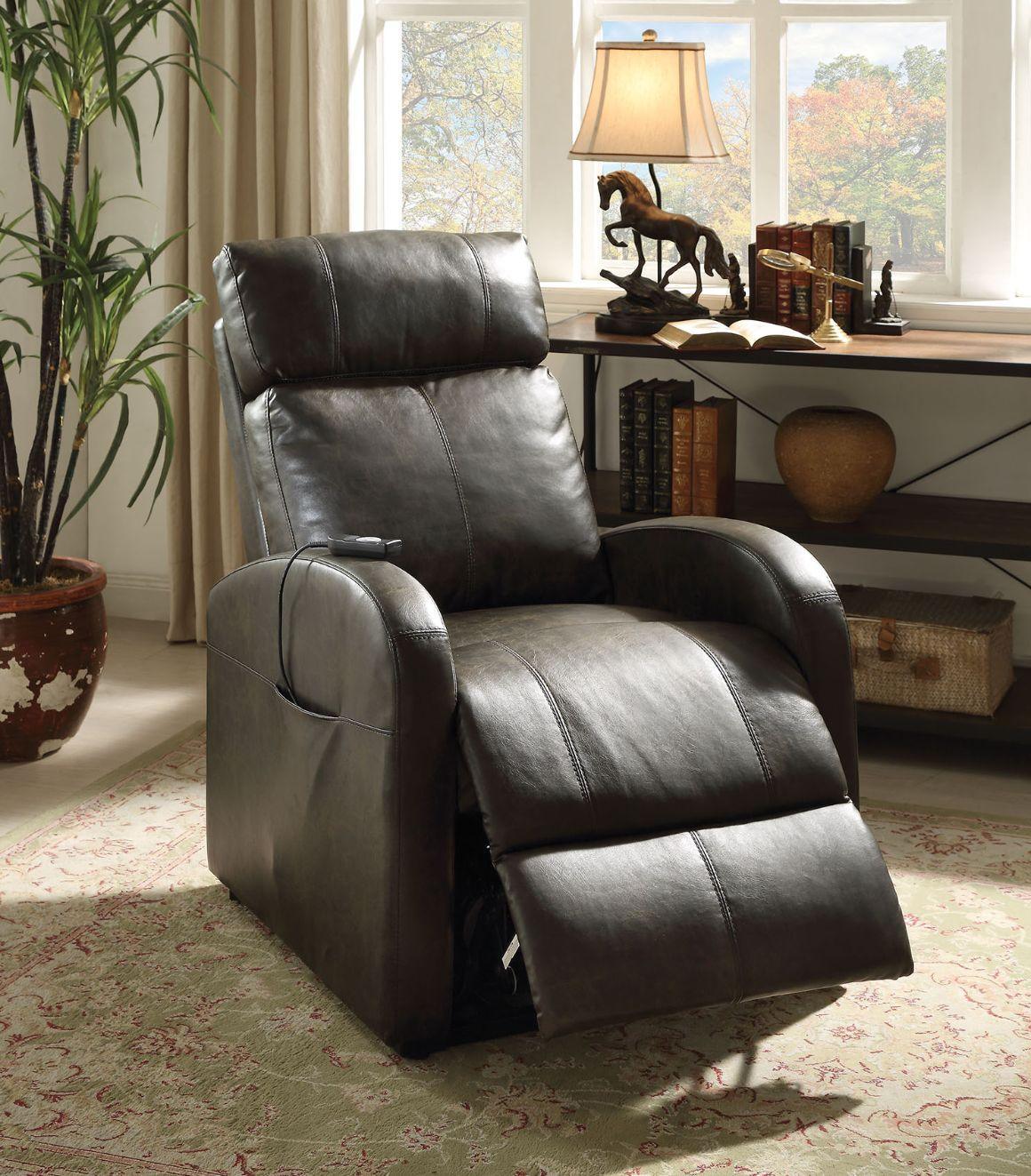 Ricardo Power Motion Recliner w/ Lift, Brown PU