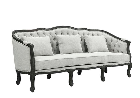 Samael Sofa w/3 Pillows,Dark Brown Finish