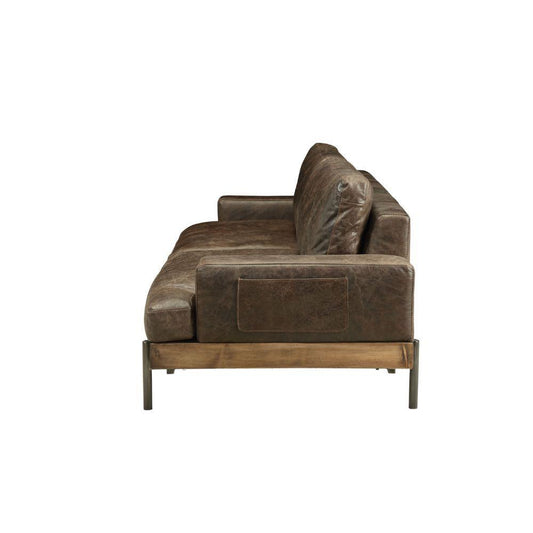 Silchester Sofa, Distress Chocolate Top Grain Leather