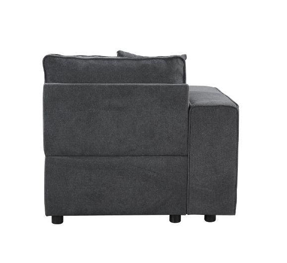 Silvester Modular Left Facing Chair w/2 Pillows, Gray