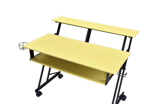 Suitor Music Recording Studio Desk, Yellow & Black