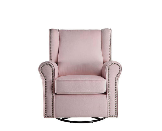 Tamaki Swivel Chair w/Glider, Pink