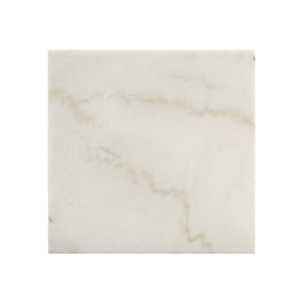 Telestis End Table, White Marble & Black