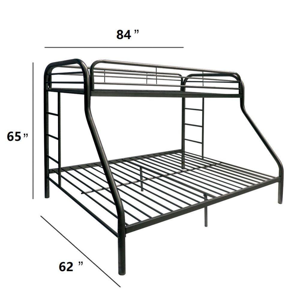 Tritan Twin XL/Queen Bunk Bed, Black