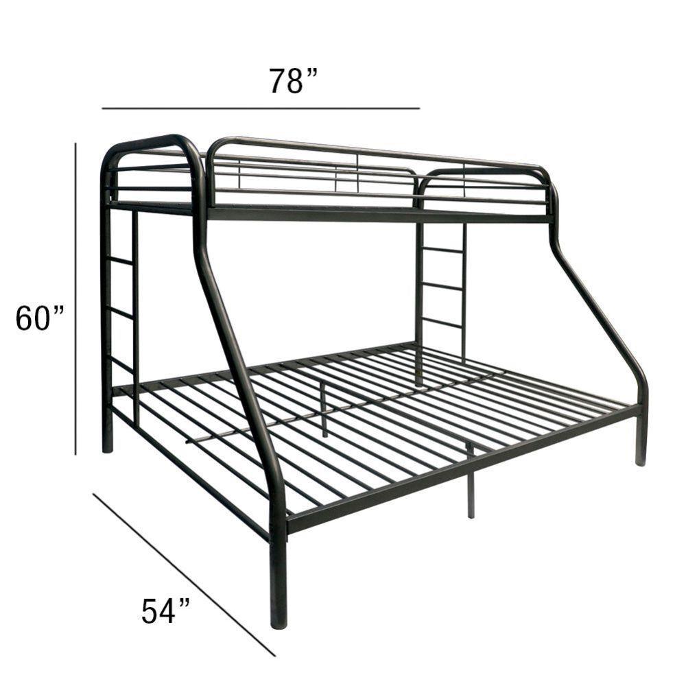 Tritan Twin/Full Bunk Bed, Black