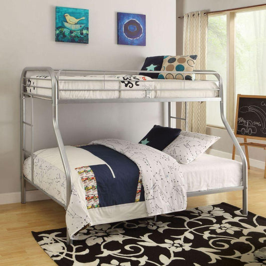 Tritan Twin/Full Bunk Bed, Silver