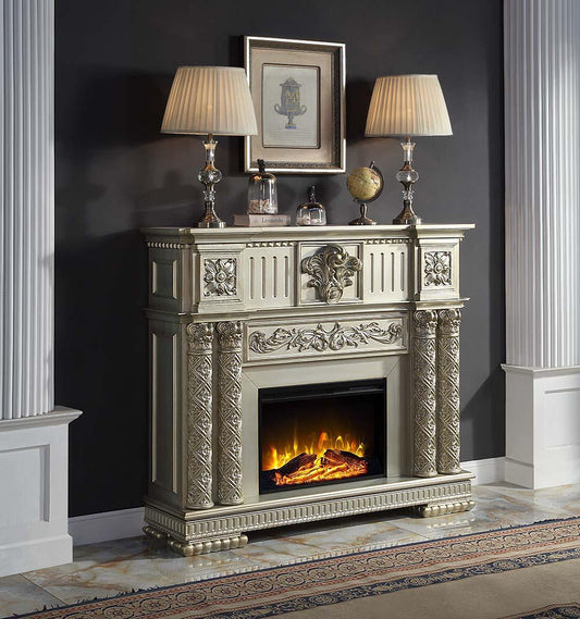Vendome Fireplace, Gold Patina Finish