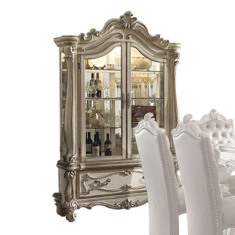Versailles Curio Cabinet, Bone White
