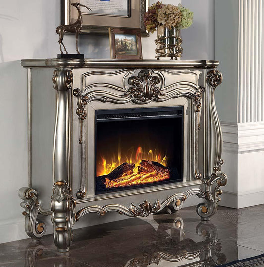 Versailles Fireplace, Antique Platinum Finish